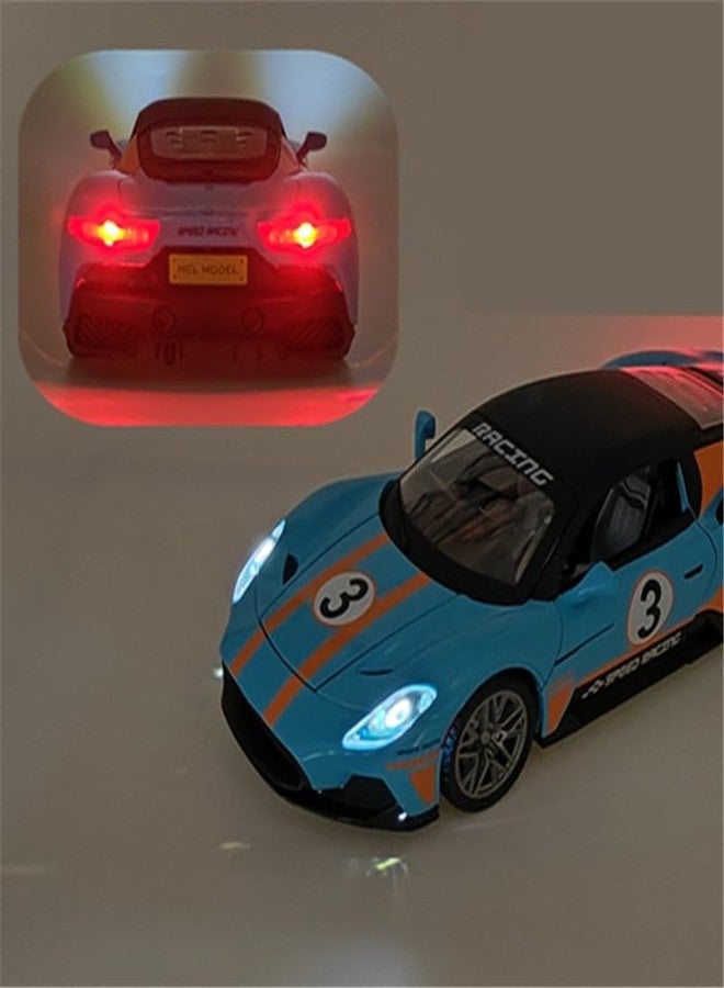 CIRBOX Exclusive Alloy Metal Pull Back Die-cast Car Scale Model with Sound Light Mini Auto Toy for Kids Metal Model Toy Car with Sound and Light?New Version? (DC Masserati- Multicolor) - Image 3
